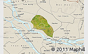 Satellite Map of Cao Lanh, shaded relief outside