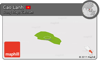 Physical Panoramic Map of Cao Lanh, cropped outside