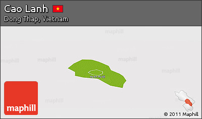 Physical Panoramic Map of Cao Lanh, cropped outside