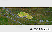 Satellite Panoramic Map of Cao Lanh, darken