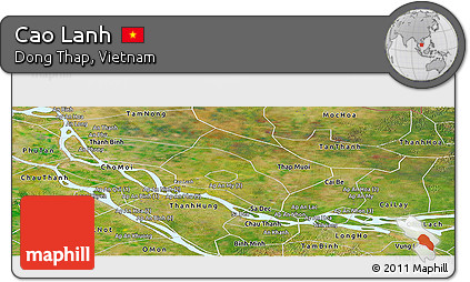 Satellite Panoramic Map of Cao Lanh
