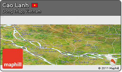 Satellite Panoramic Map of Cao Lanh