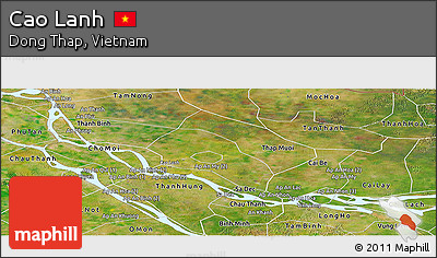 Satellite Panoramic Map of Cao Lanh