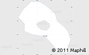 Silver Style Simple Map of Cao Lanh, single color outside