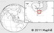 Blank Location Map of Chau Thanh, highlighted country