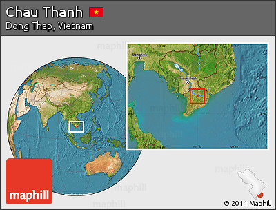 Satellite Location Map of Chau Thanh