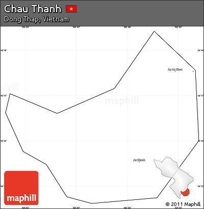 Blank Simple Map of Chau Thanh, cropped outside