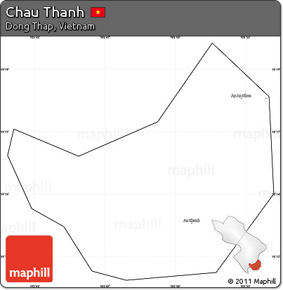 Blank Simple Map of Chau Thanh, cropped outside