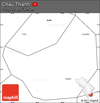 Blank Simple Map of Chau Thanh