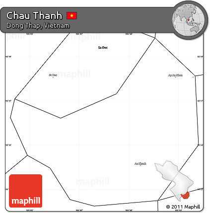 Blank Simple Map of Chau Thanh