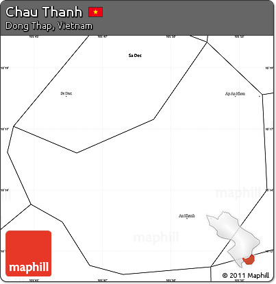 Blank Simple Map of Chau Thanh