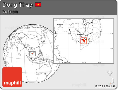 Blank Location Map of Dong Thap