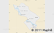 Classic Style Map of Dong Thap, single color outside