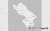 Gray Map of Dong Thap, single color outside