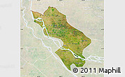 Satellite Map of Dong Thap, lighten
