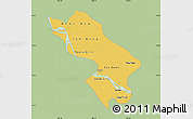 Savanna Style Map of Dong Thap, single color outside