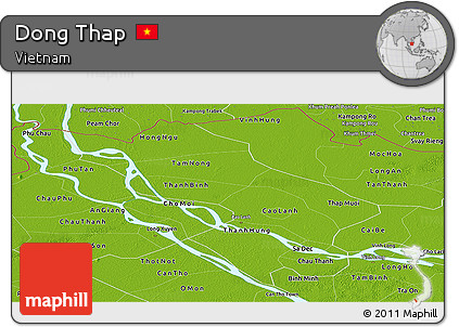 Physical Panoramic Map of Dong Thap