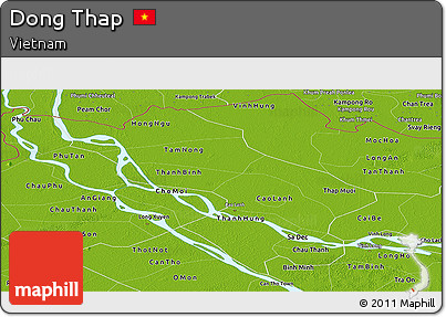 Physical Panoramic Map of Dong Thap