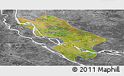 Satellite Panoramic Map of Dong Thap, desaturated