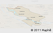 Shaded Relief Panoramic Map of Dong Thap, lighten