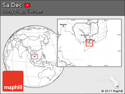 Blank Location Map of Sa Dec, highlighted parent region