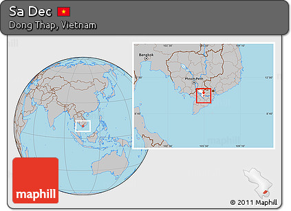 Gray Location Map of Sa Dec, highlighted parent region