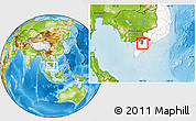 Physical Location Map of Sa Dec, highlighted country, highlighted parent region