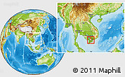 Physical Location Map of Sa Dec, highlighted parent region, within the entire country