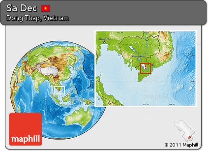 Physical Location Map of Sa Dec, highlighted parent region
