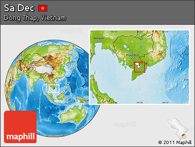 Physical Location Map of Sa Dec, highlighted parent region