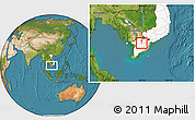Satellite Location Map of Sa Dec, highlighted country