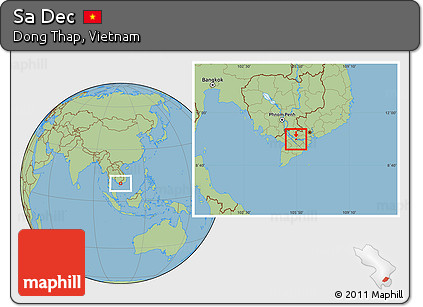 Savanna Style Location Map of Sa Dec