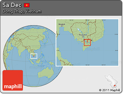 Savanna Style Location Map of Sa Dec