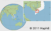 Savanna Style Location Map of Sa Dec, highlighted country, highlighted parent region