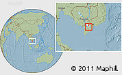Savanna Style Location Map of Sa Dec, highlighted parent region, hill shading