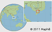 Savanna Style Location Map of Sa Dec, highlighted parent region