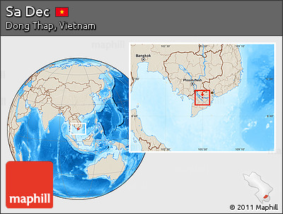 Shaded Relief Location Map of Sa Dec