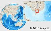 Shaded Relief Location Map of Sa Dec