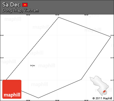 Blank Simple Map of Sa Dec, cropped outside