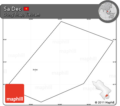Blank Simple Map of Sa Dec, cropped outside