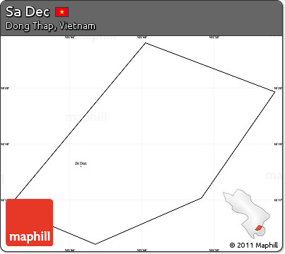 Blank Simple Map of Sa Dec, cropped outside