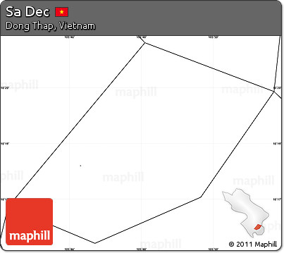 Blank Simple Map of Sa Dec, no labels