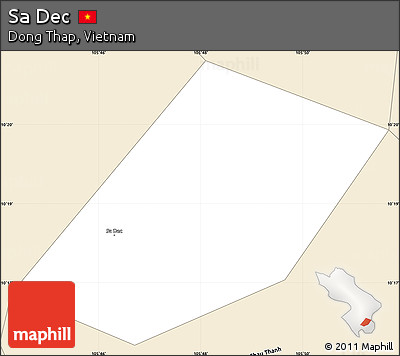 Classic Style Simple Map of Sa Dec