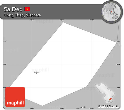 Gray Simple Map of Sa Dec