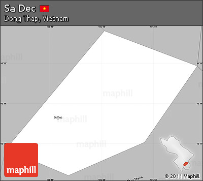 Gray Simple Map of Sa Dec