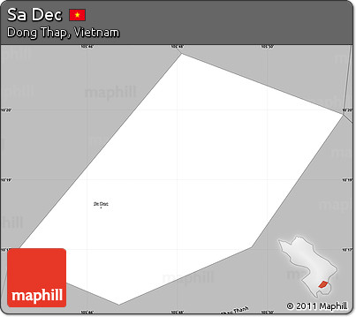 Gray Simple Map of Sa Dec