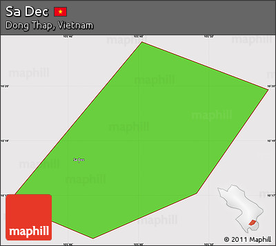 Political Simple Map of Sa Dec, cropped outside