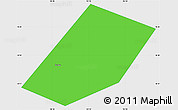 Political Simple Map of Sa Dec, single color outside