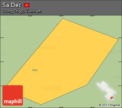 Savanna Style Simple Map of Sa Dec, cropped outside