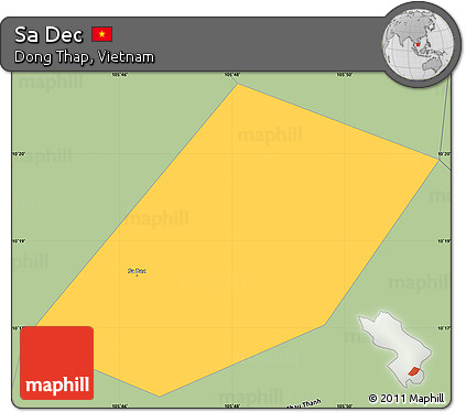 Savanna Style Simple Map of Sa Dec